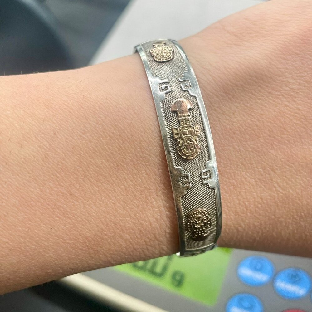 Unisex bracelet Sterling with 18kt